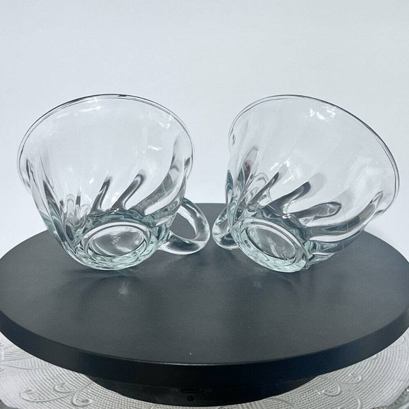 Vintage Anchor Hocking Victoria Swirl Design Punch Cups - Picture 4 of 8